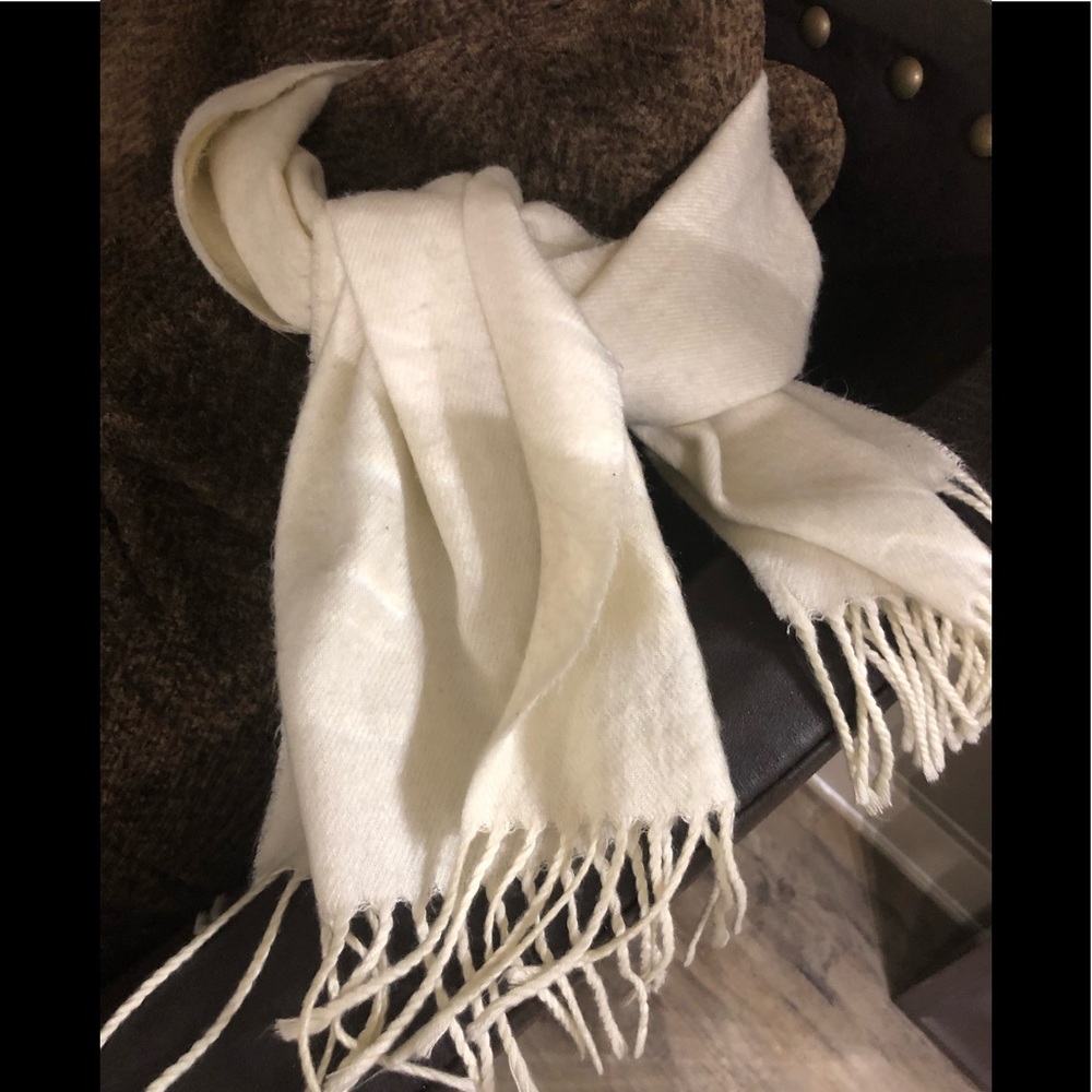 Cream Acrylic Scarf